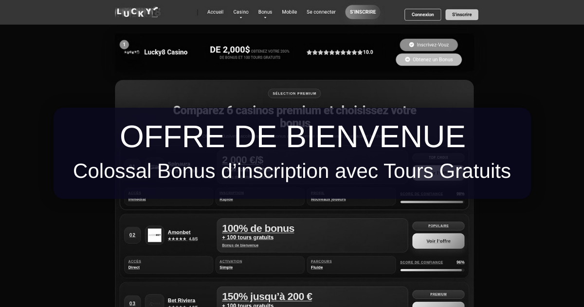 Lucky8 Casino welcome bonus